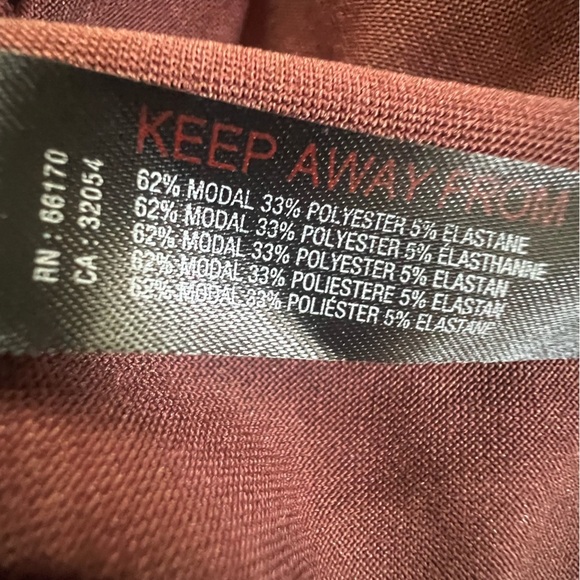 NWT new medium Anthropologie ruched v neck cross strap dress brown modal stretch - Picture 7 of 17